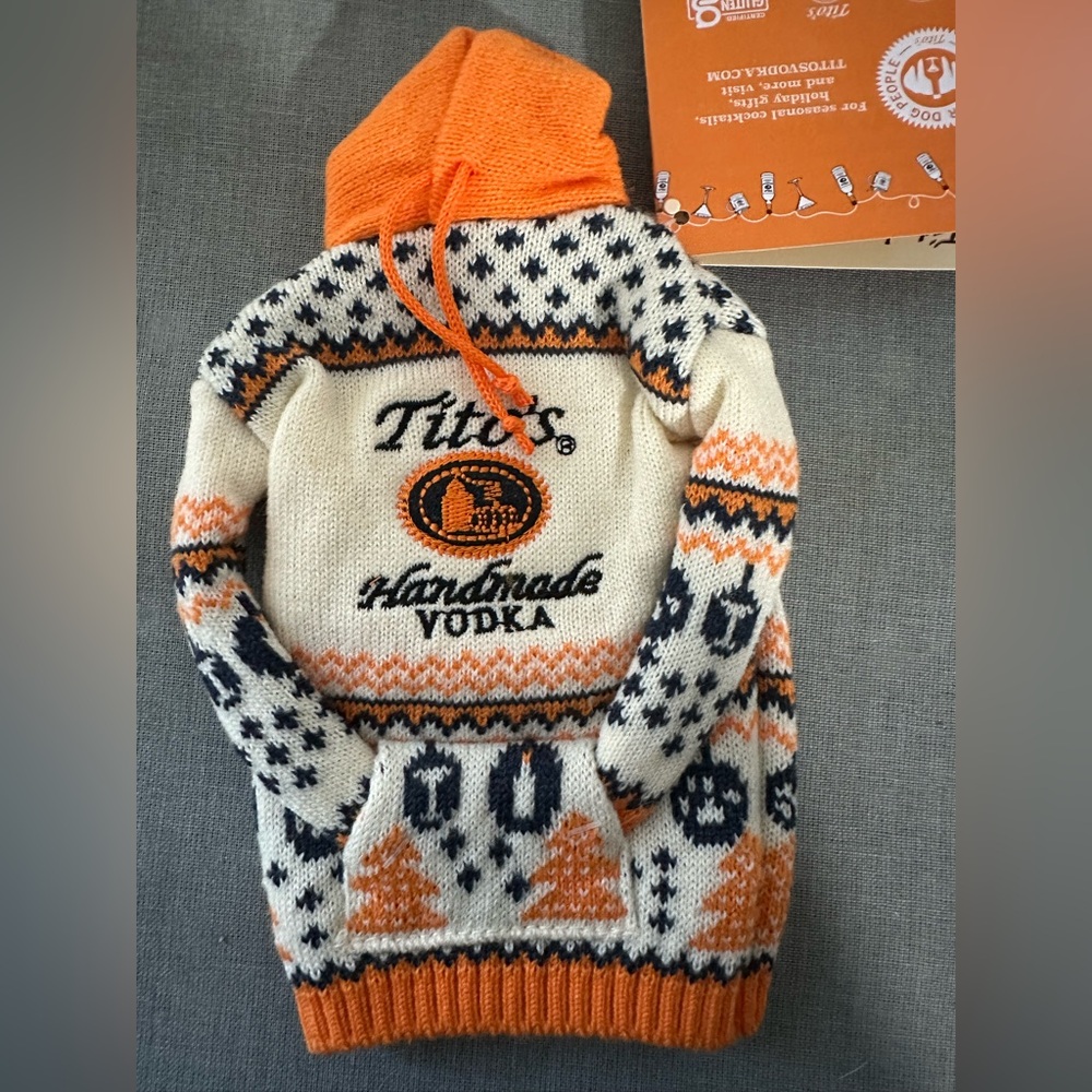 Tito’s Glass Bottle sweater cooler